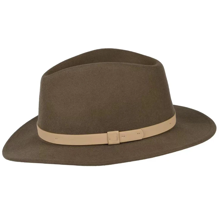 Wholesale Custom Australian Wool Felt Cowboy Hats High quality Custom Made wide brim Retro Fedora hat