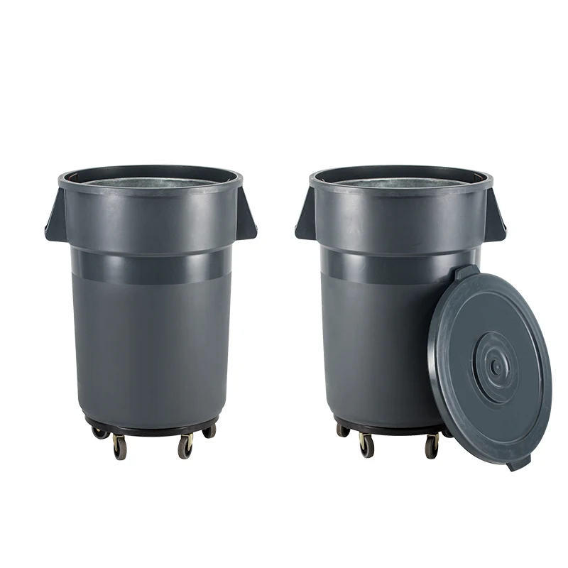wholesale Heavy Duty 10 20 32 44 55 Gallon round America style plastic trash bin trash cans for USA market