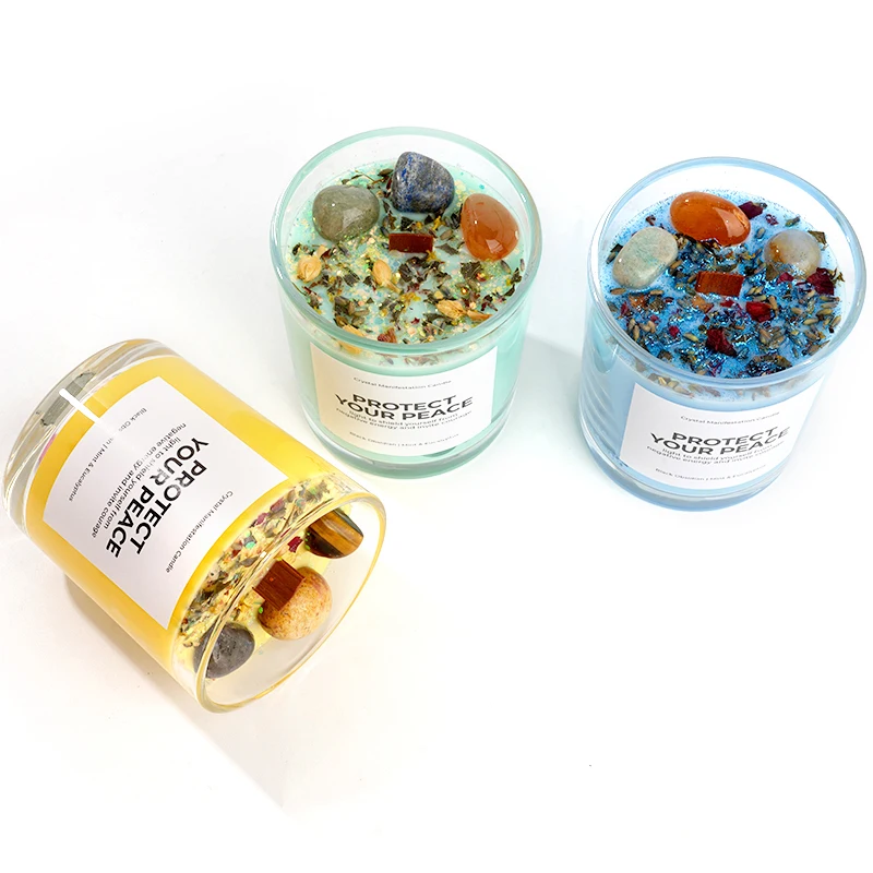 Customized Scented Candle Christmas Logo Label Private Label Packaging Candles Luxury Private Label Scented Gift Sets With Logo