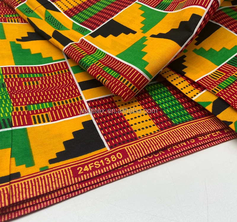 Wholesales Latest Tecidop African Prints Fabric 100% Cotton Tecido Ankara Double Face Wax Printed Fabrics