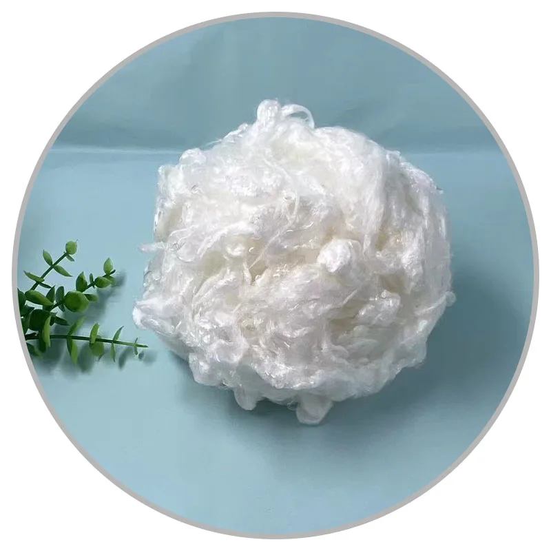 Низкая цена натуральное 1.2D 38 мм бамбуковое волокно для спиннинга