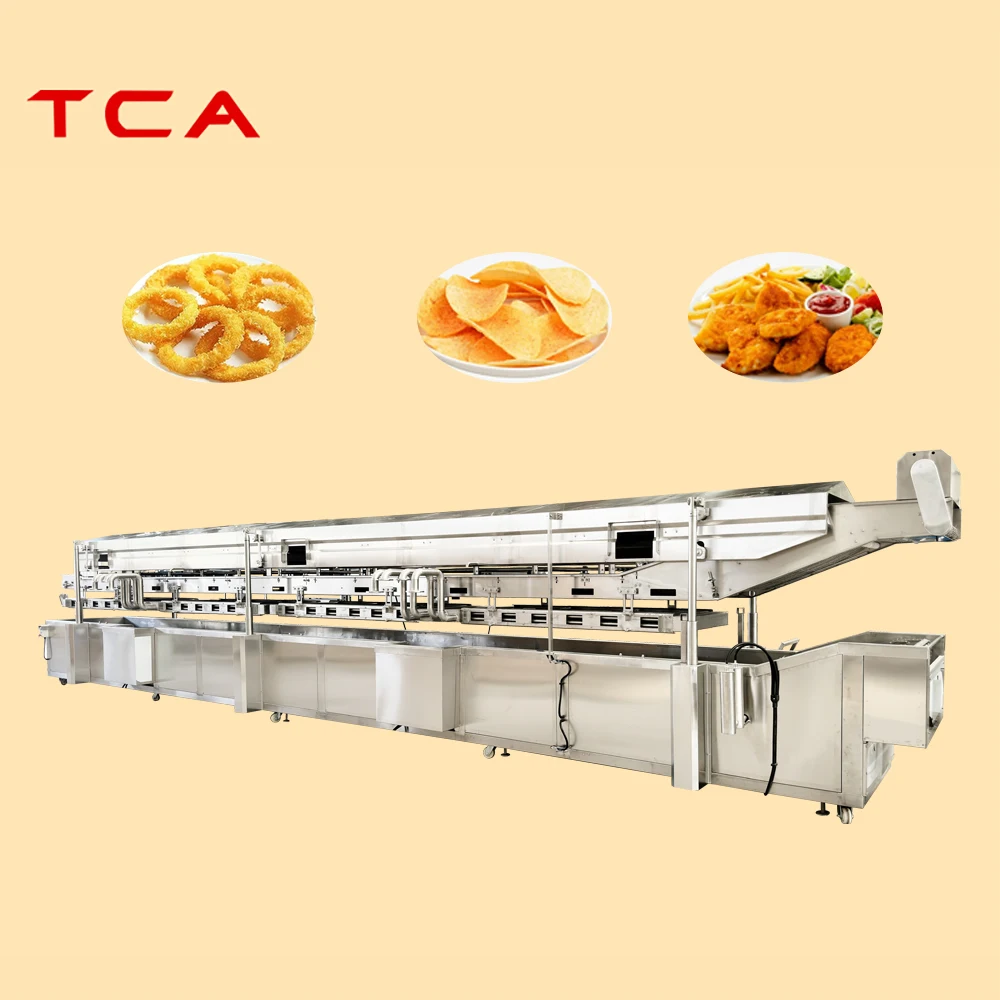 XDX Automatic Fried Chicken Meet Potato Chips Snack Production Processing Line Frozen French Fries Making Machine