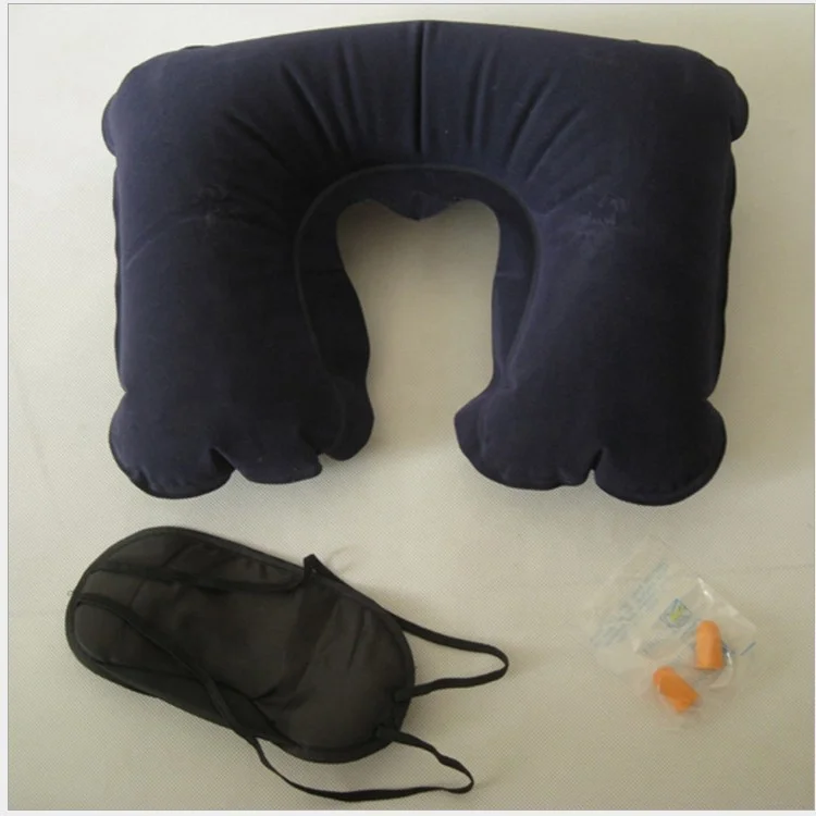 hree-piece travel Sambo inflatable pillow + shading eye mask + soundproof earplugs