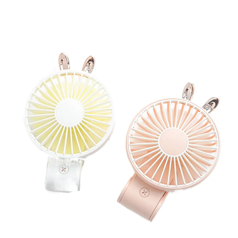 Портативный Перезаряжаемый мини-вентилятор USB с медведем/Кроликом, ручные складные вентиляторы