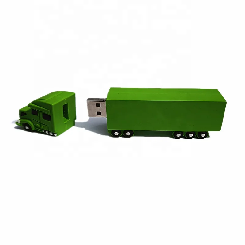 Custom logistics gifts promotional usb flash drive 3.0 1tb Container truck model pvc usb flash drive