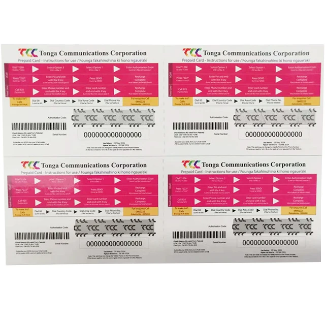 Custom High Quality CMYK Silk-screen Scratch Prepaid Card Calling Card Mobile Phones Recharge Card