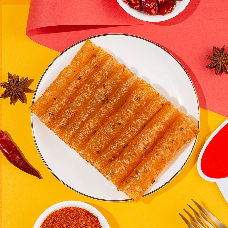 Chinese Special snacks Spicy Chilli Snack Bean Snacks 26g Genji Hot Spicy Beancurd Slice