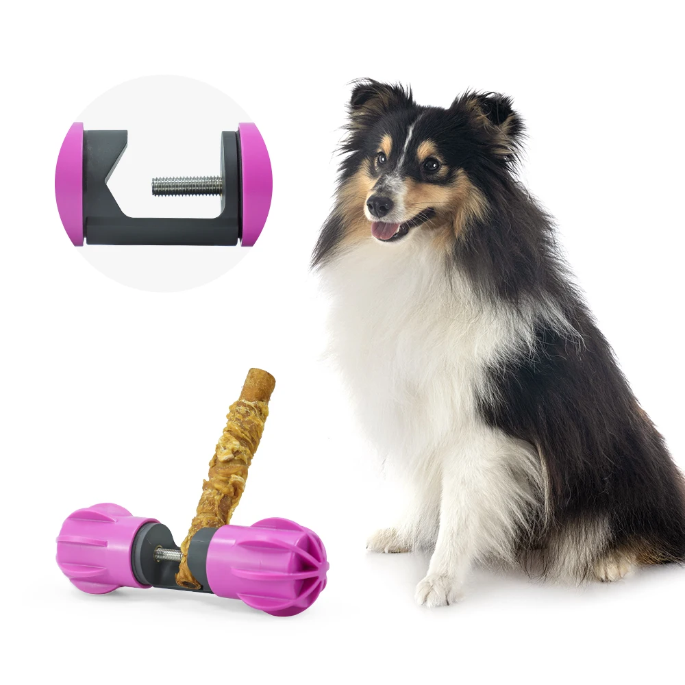 New Design Interactive Bully Stick Holder Prevent Chocking Safety Device Long Enough Screw To Lock
