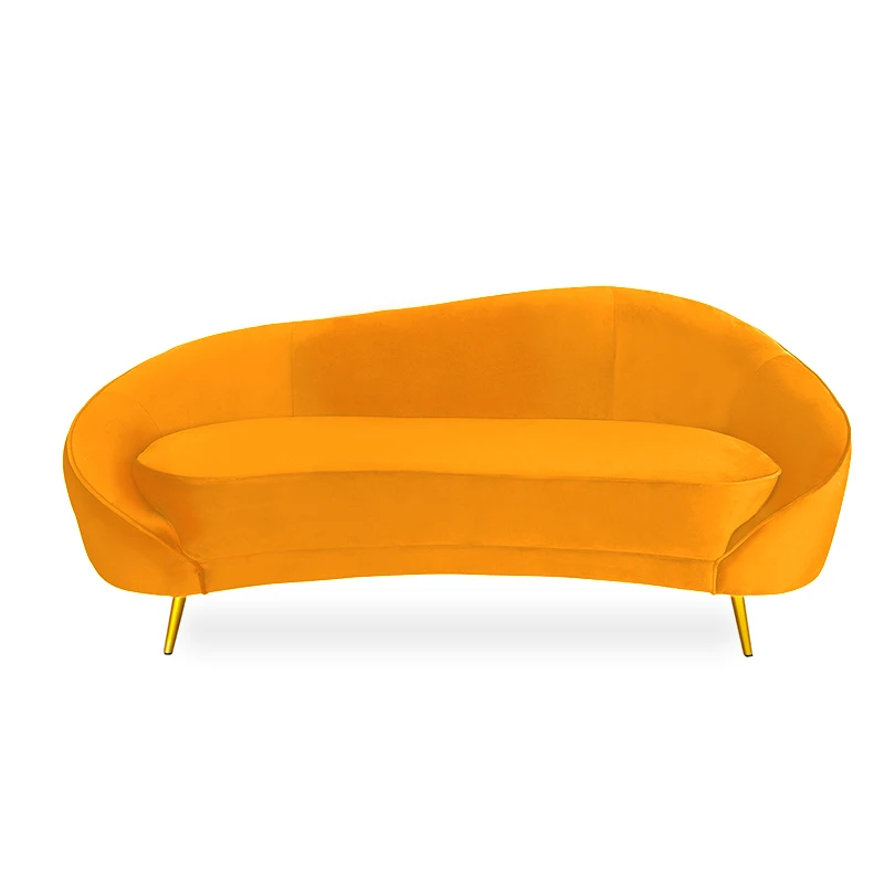 Arabic living room sofas sectionals loveseats yellow Nordic Modern fabric sofa