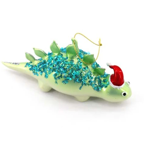 Hot sale Product Cute  Christmas Animal Hanging Ornament Handmade Glass Dinosaur Hanging Decoration