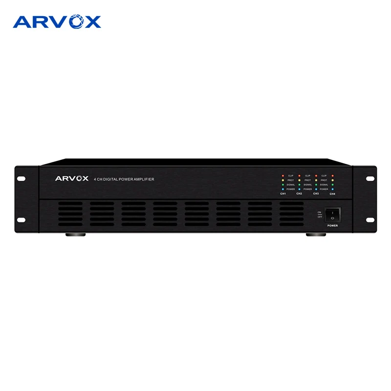 RP-4024D 4 CH Installation audio sound system 4 CH class D digital pure power amplifier 100V 70V 8Ω