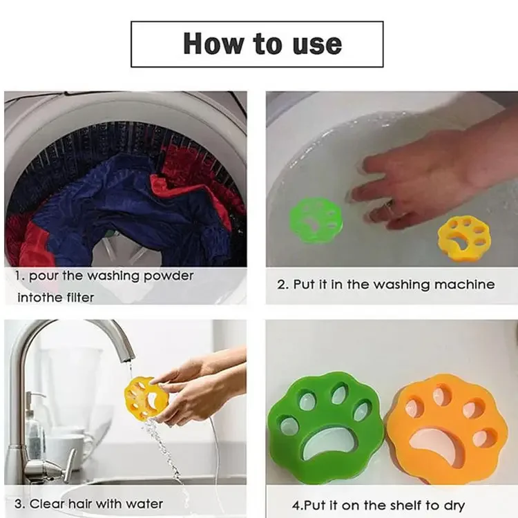 Top Quality 2 Packs Clothes Fur Remover Pet Hair Remover for Laundry Washing Machine Hair Catcher Pet Fur Catcher