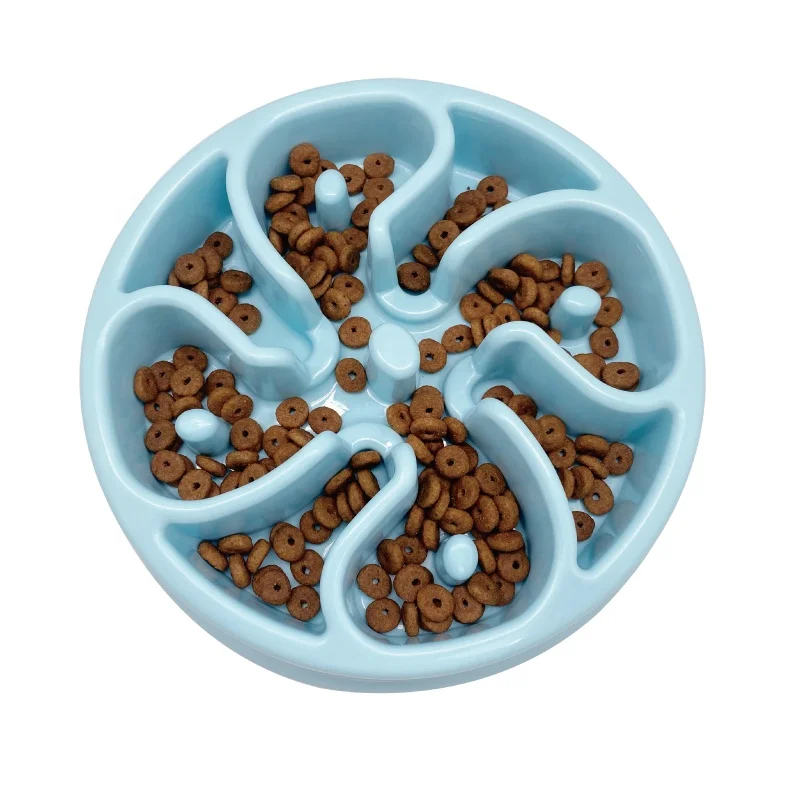 candy color modern  slow feeder dog bowl dog water bowl  slow eating pet bowl