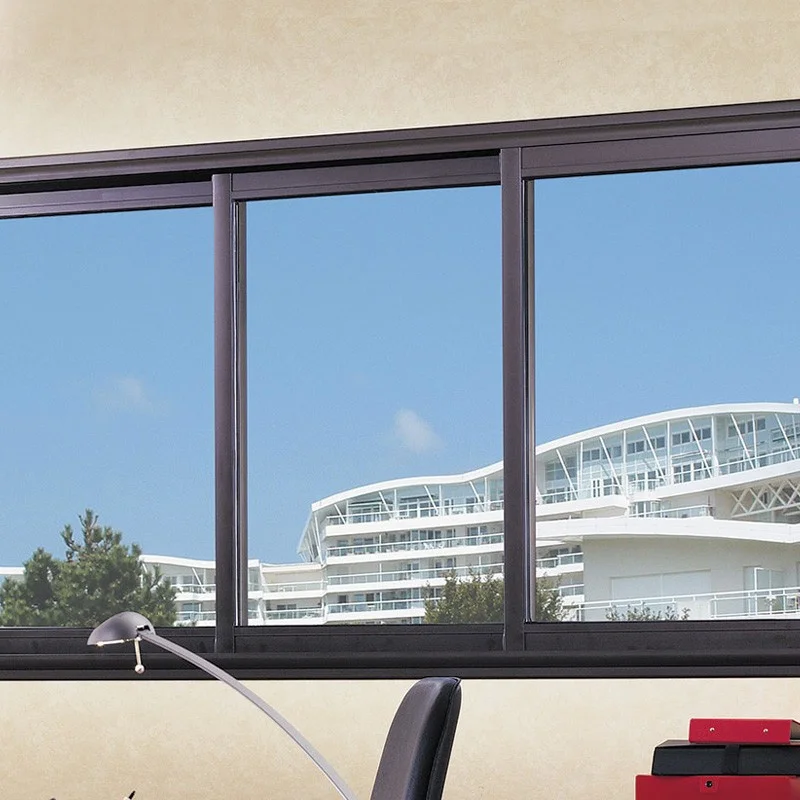 AS2047 TOMA Aluminum Frame Sliding Casement Window Low-e Glass with Soundproof Slide Window Lock Handle and Key