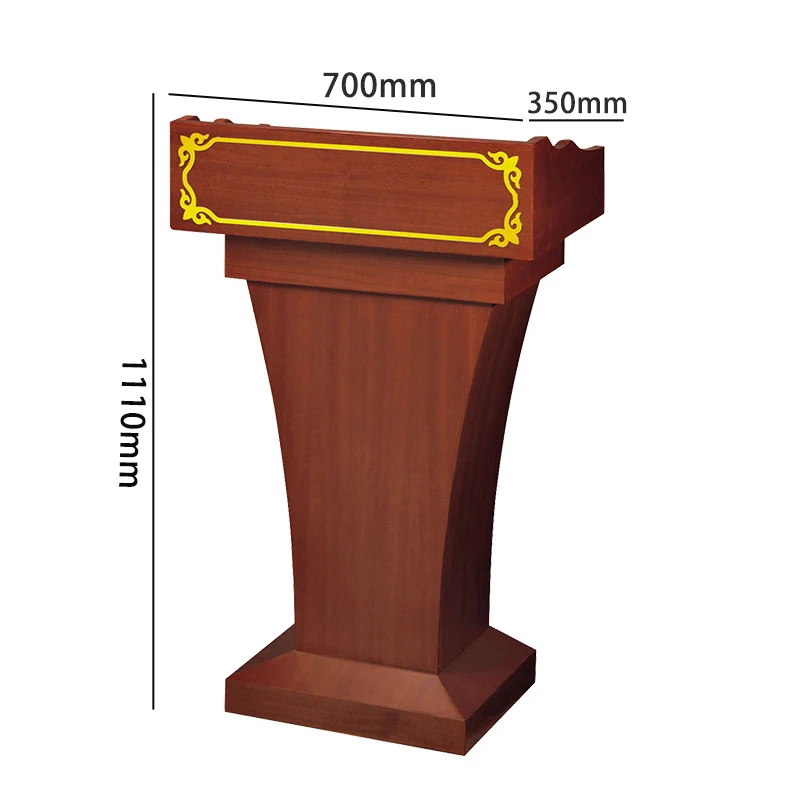 Modern Mahogany Hotel Rostrum Lectern Stands Church Pulpit & Reception Counter Registration Desk for School Mall & Hall Use