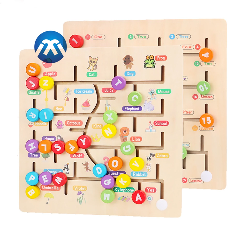 New product toy kid wooden educational toys for children letter maze