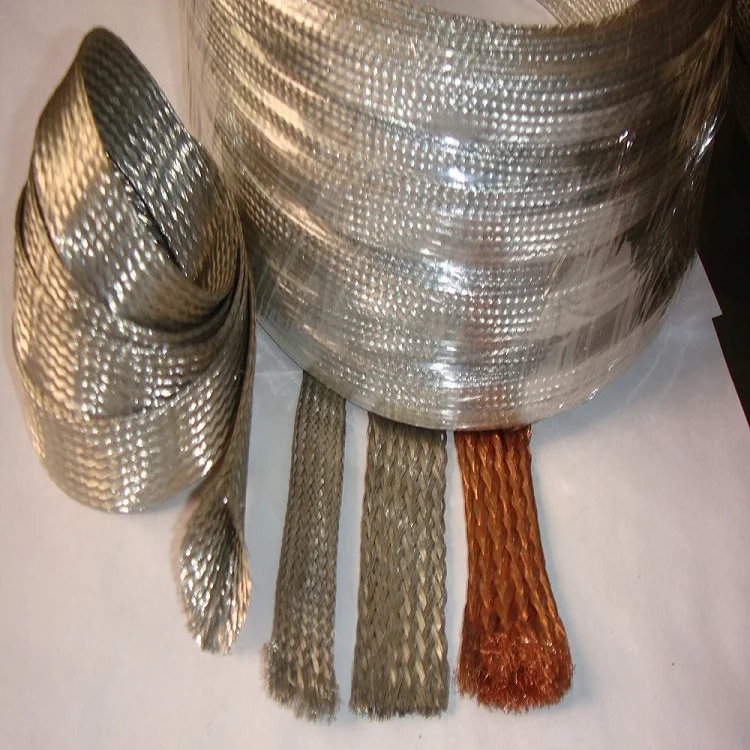 1MM--7000MM white flat copper braided wire with bare copper or tinned copper wire