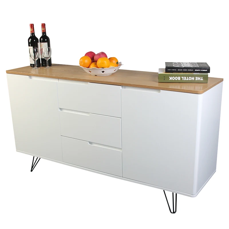 
Fashion Wooden Kitchen Storage Cabinet With 3 Drawers And 2 Doors For Wholesale 