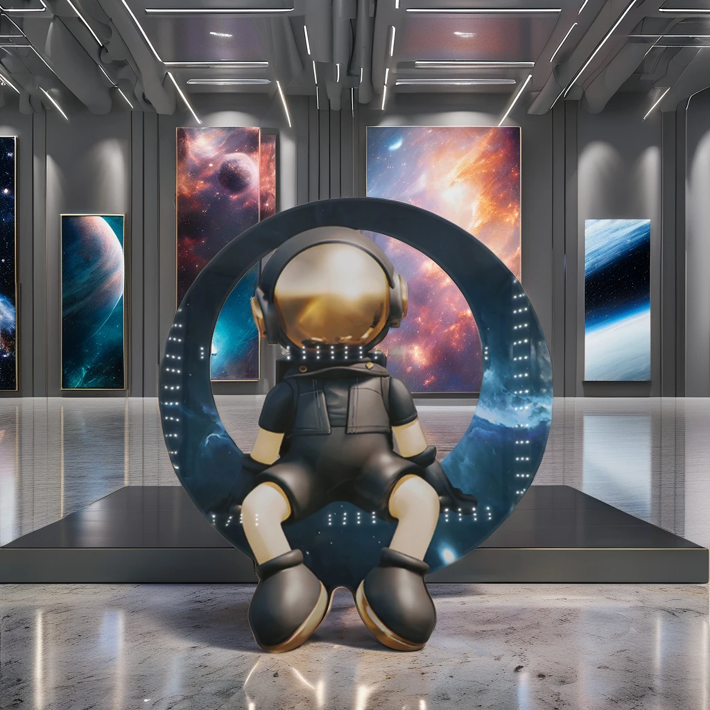 Mass custom astronaut wall home decor Wooden wall art home decor luxury household decoration
