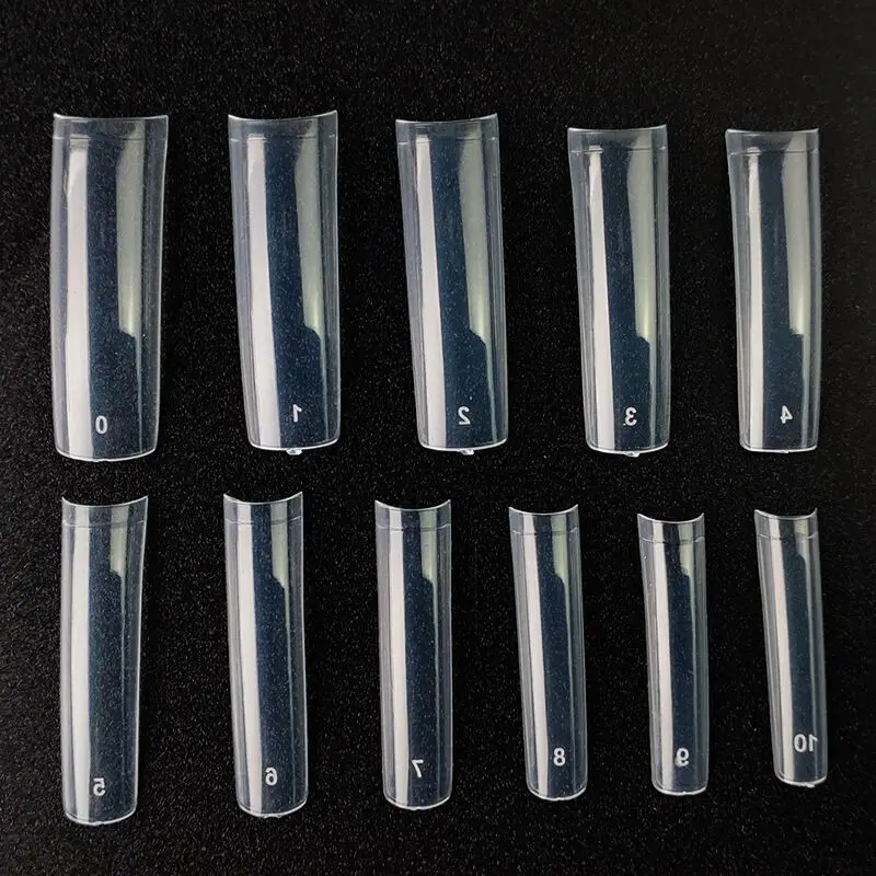 2023 hot popular designed cute xxl extra long square flat french nail tips half cover nail false tip french natural