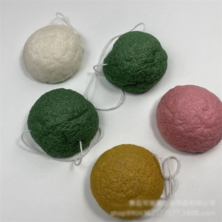 WELLFLYER FASP-025 Konjac Plants Fiber Skincare Sponge For Face Cleaning Body Cleansing Makeup Removing Use Konjac Facial Sponge