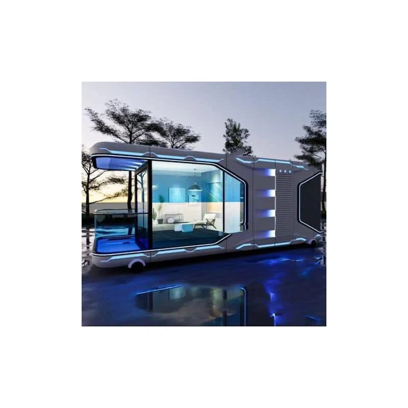 Prefabricated Buildings Camping Modular Luxury Capsule Tiny House With Kitchen Capsul Space