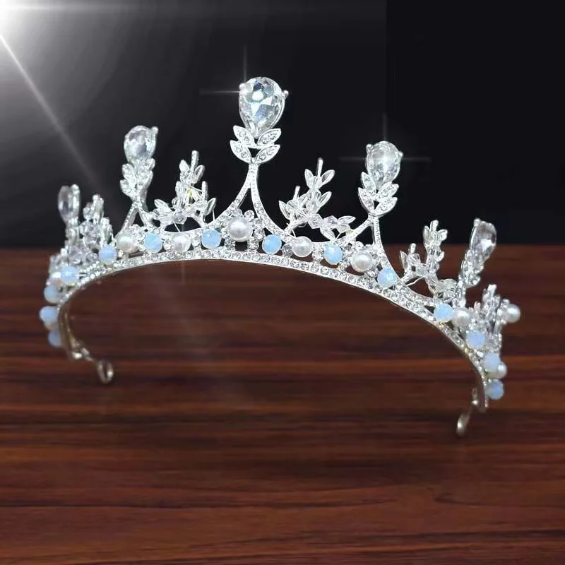 Handmade Crown Crystal Drop Diamond Wedding Bridal hair accessories