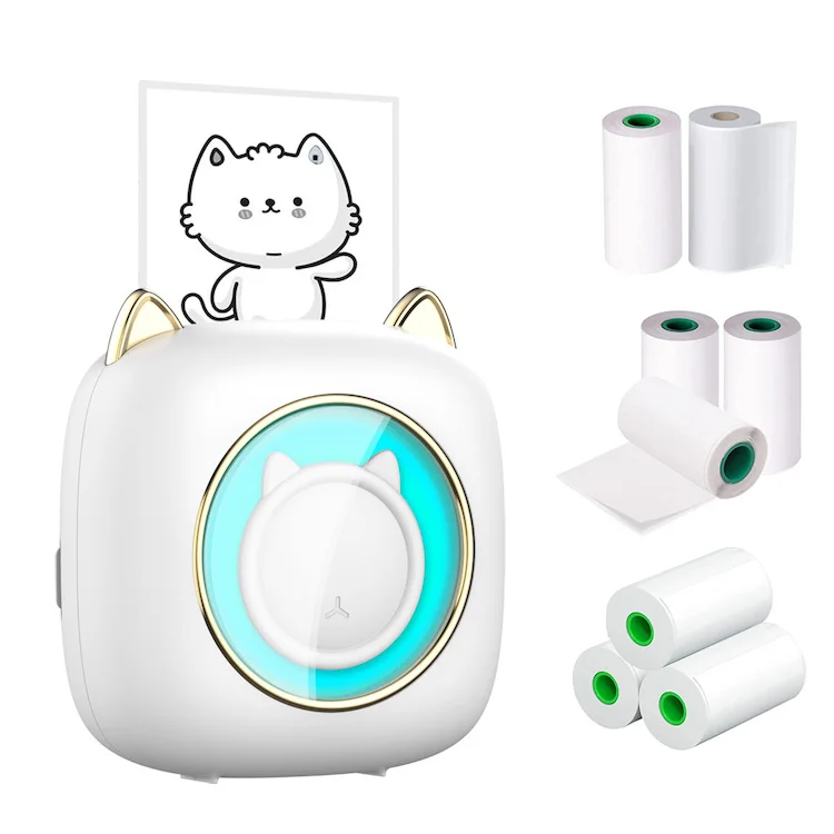 Hot Selling Portable Study Kid Student Stickers Label Photo Wireless Printer Thermal Pocket Mini Printer