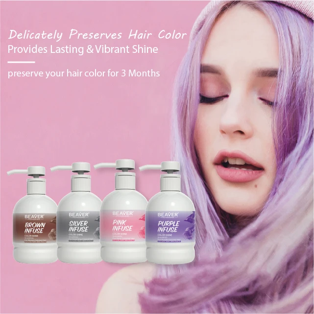 Beaver Wholesale Salon Professional  Color Repairing Silver Infuse Color Shine Shampoo and Conditioner 200ml