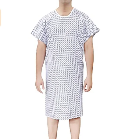 Reusable Poly Cotton Hospital Gown Cotton Hospital Clothing Patient Gown