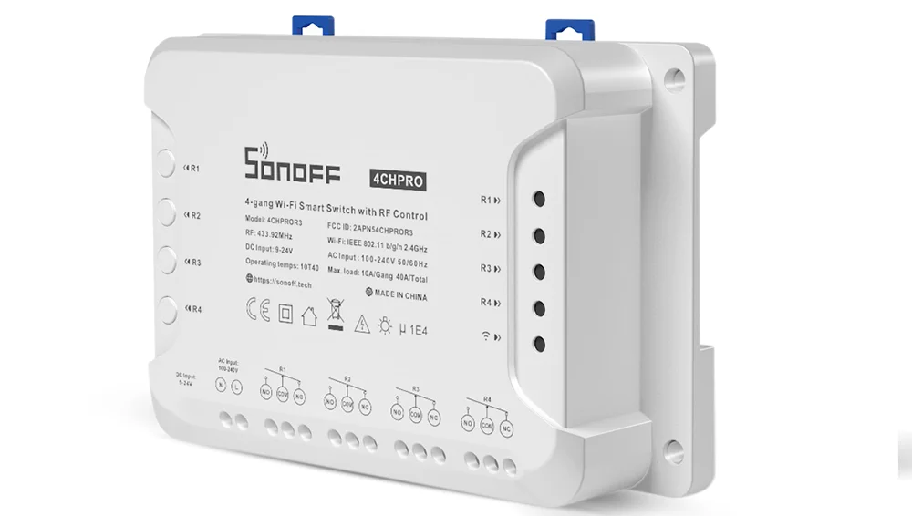 Sonoff 4CHPROR3 4-Gang Wi-Fi DIY Smart Switch With RF Control Setting Working Modes in eWelink App