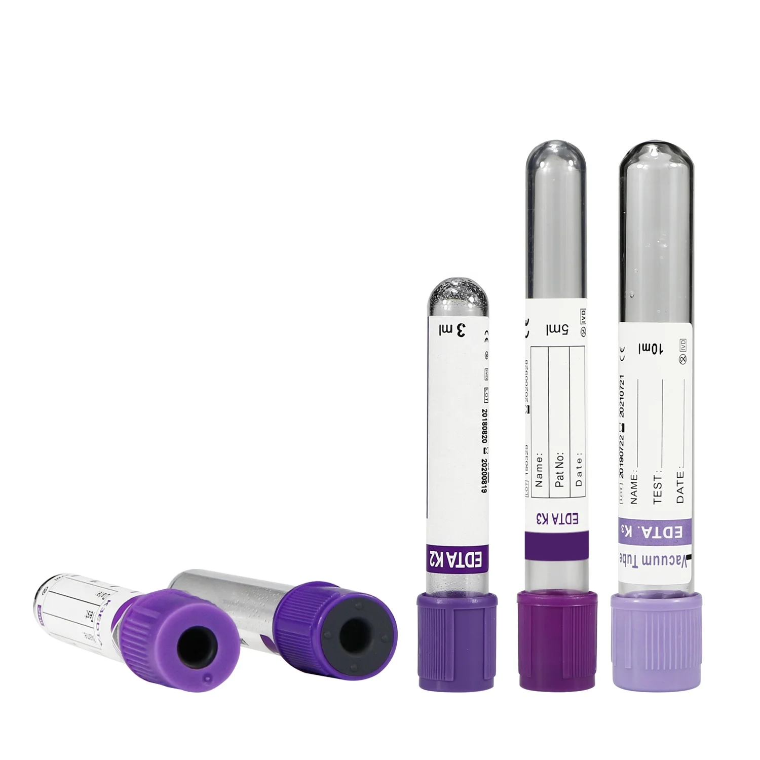 
Purple top EDTA tube EDTA K2 EDTA k3 vacuum blood collection tube 