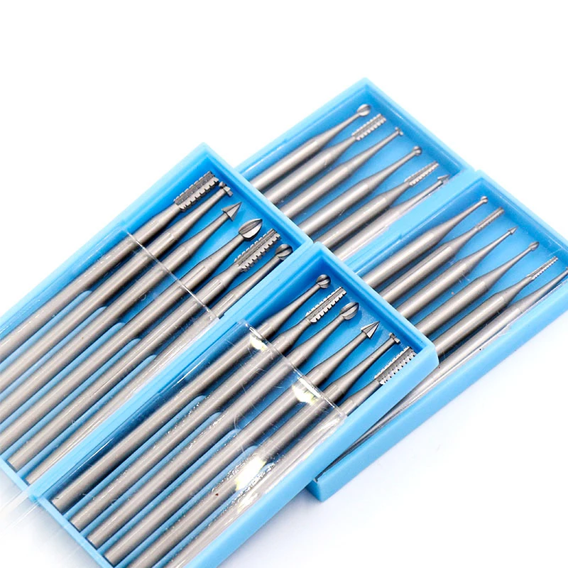 Tungsten Steel Milling Cutter With Handle Olive Core Carving Knife Electric Hollow Tooth Machine Micro Carving Knife Tooth Needl