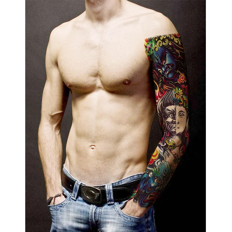 Black Dragon Tattoo Temporary Tattoo Sleeves Sticker Body Atr for Men