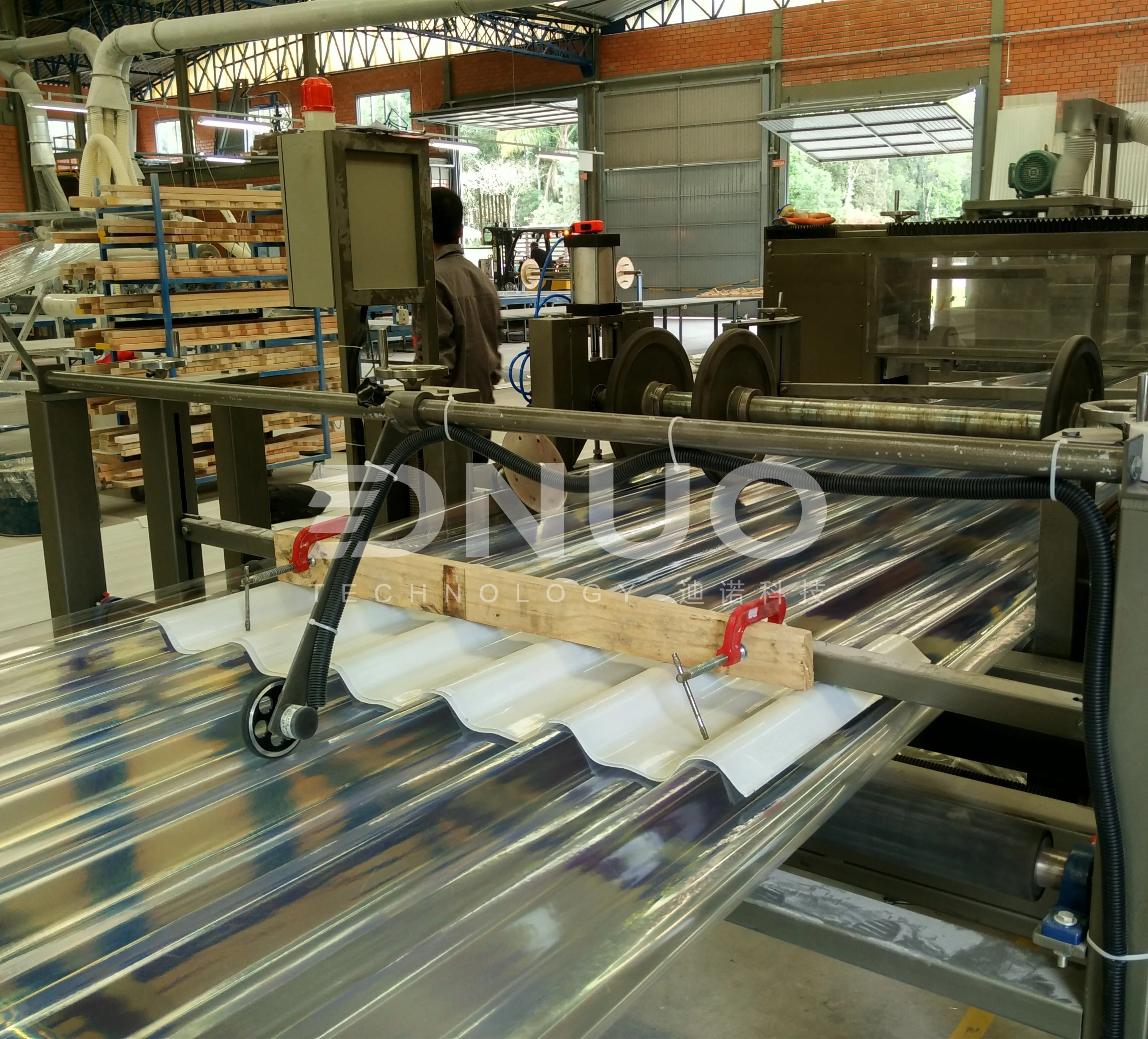 fiber corrugated FRP GRP sheet making machine