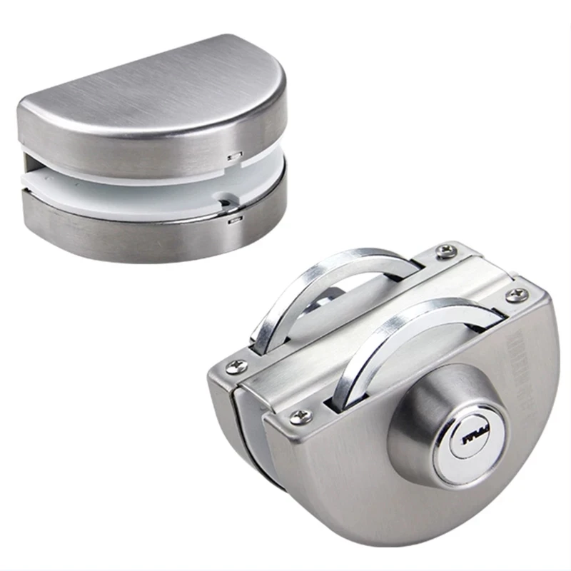 Glass Door Lock Stainless Steel Double Bolts Swing Push Sliding Access Control Office Glass Door Lock Office Door Lock