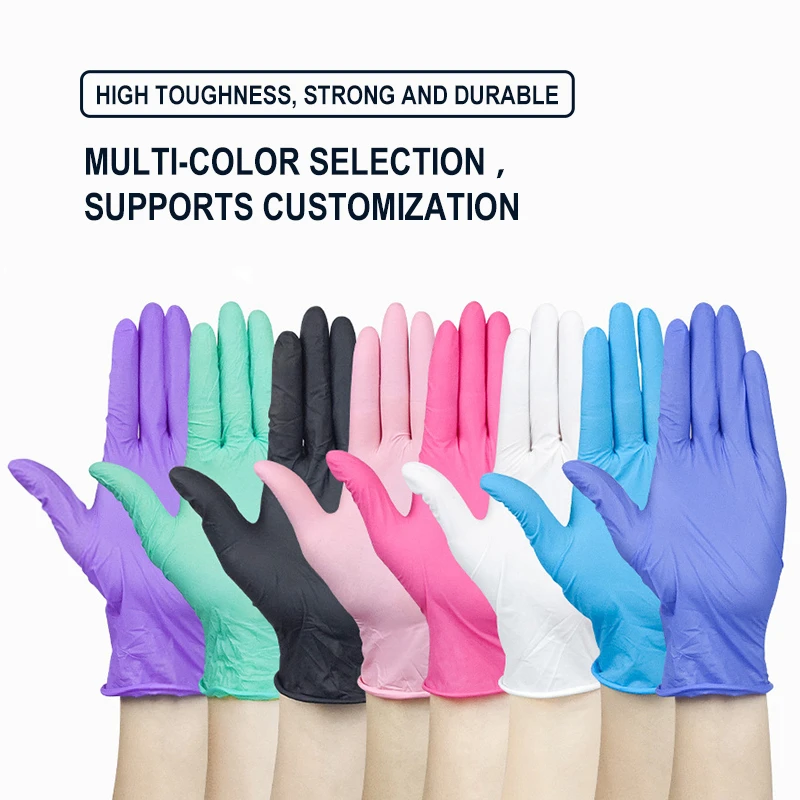 Powder Free Disposable Blue Nitrile Examination Micro-Touch Medical Touchntuff Lab Gloves