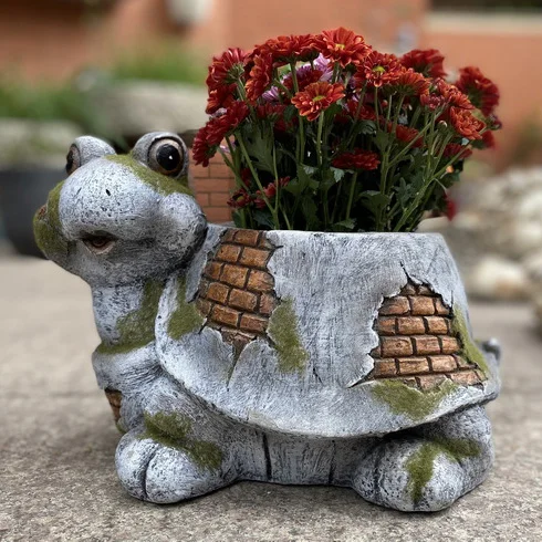 fibre plant pot cartoon rabbit outdoor garden rabbit plant pots for sale