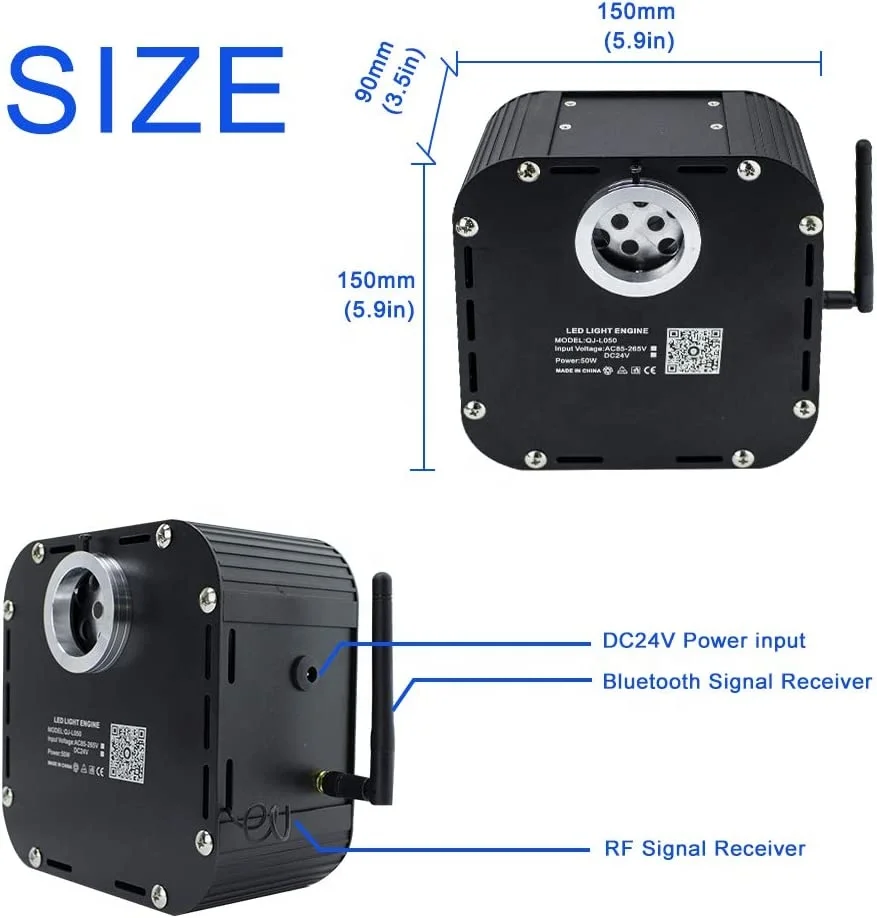 50w RGBW app control led fiber optic light source with twinkle effect for starry sky ceiling lighting