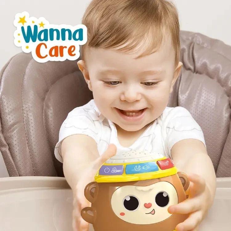 5 In 1 Cute Early Educational Games Musical Cute Plastic Children Monkey Tumbler Toy Musical Education Toys