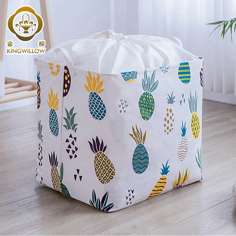 YanYi Бытовая моющаяся тканевая корзина с шариками для грязной одежды корзина со шнурком