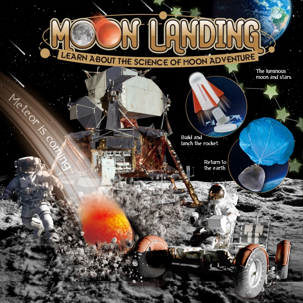 Big Bang Science Moon Landing Science DIY Craft Kit STEM Science Toys for Teens and Children Boys and Girls