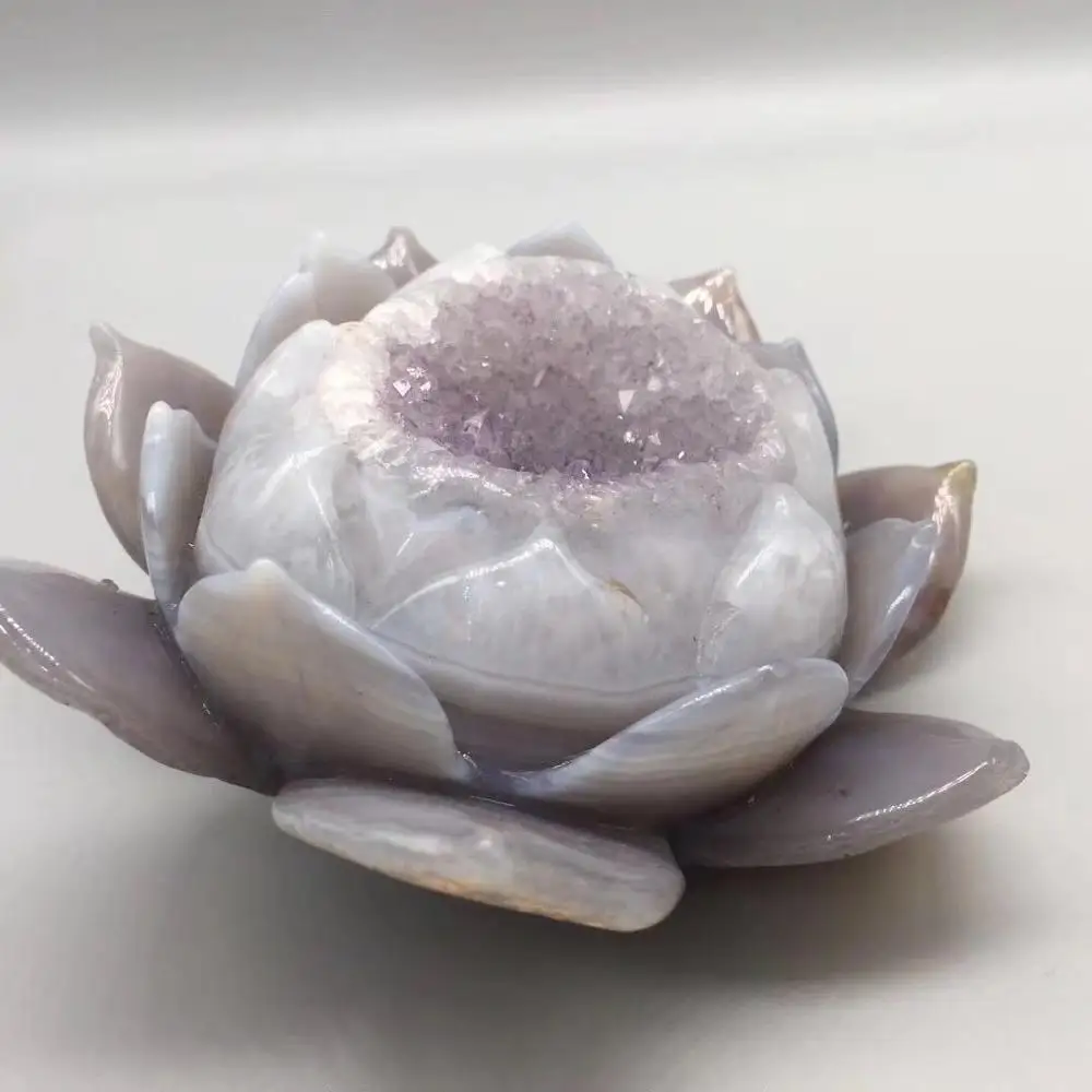 Exquisite natural agate lotus  for resourceful and resourceful to help the cause of prosperity