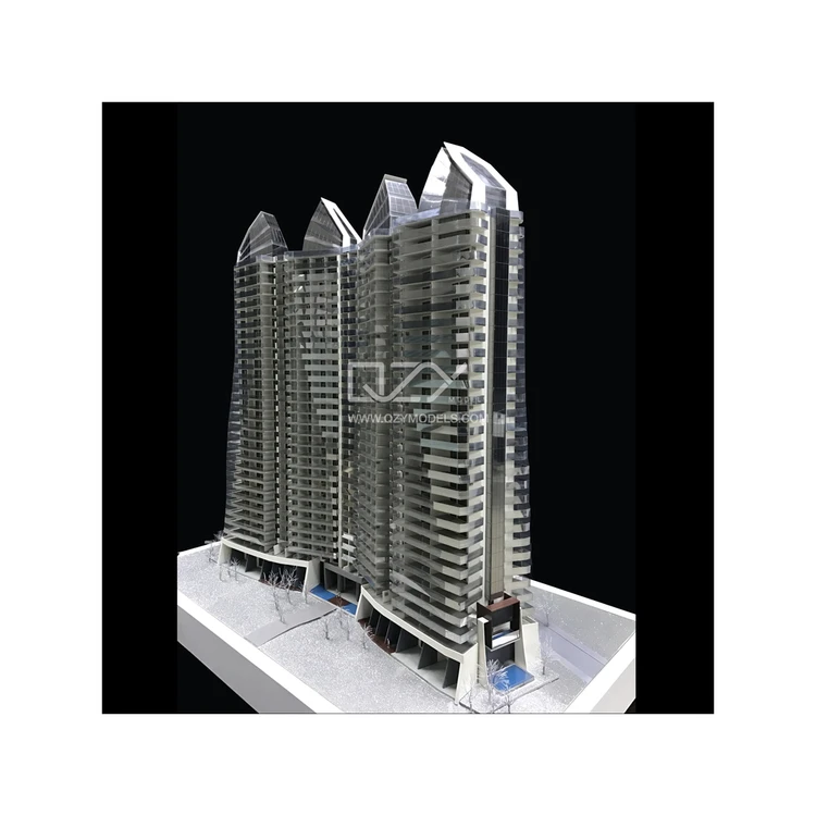 Competitive Price 1:100 Stainless Steel Architectural Scale Model Concept Style Model
