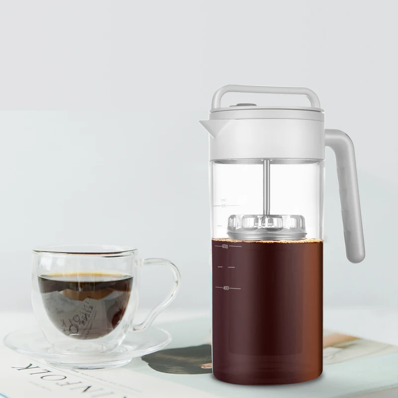 Eco-friendly Portable 900ml Free Leak proof Glass Iced Cold Brew Coffee Filter Maker