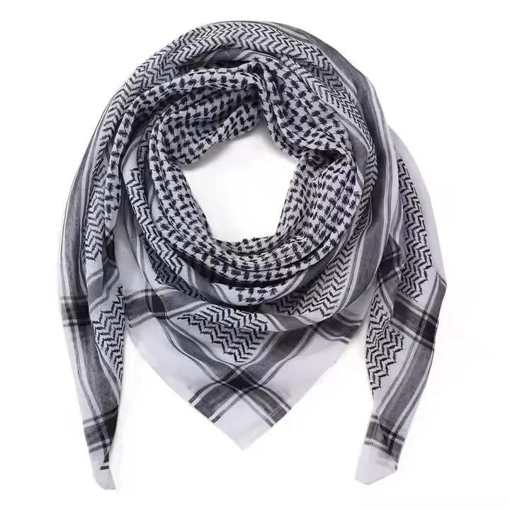 Top Quality Square polyester Shammah kerchief/yashmagh have multiple colors turban for Qatar Saudi/Muslim