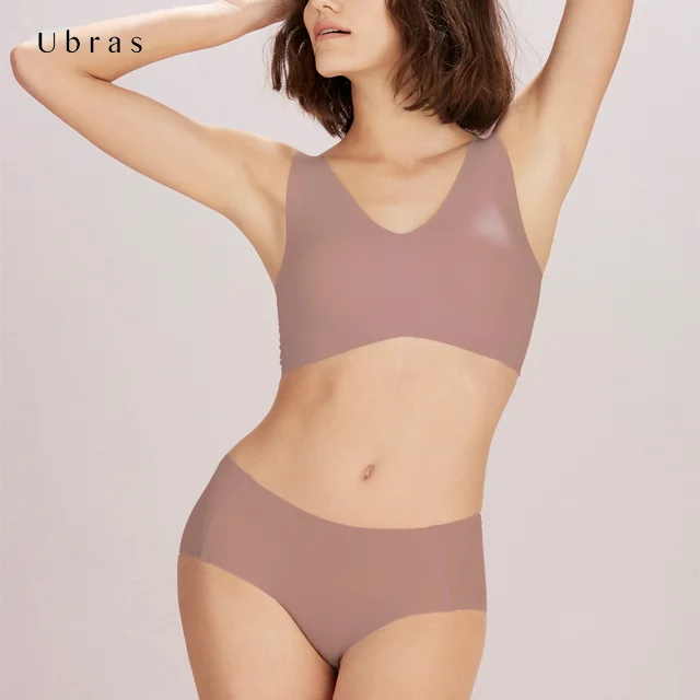
Ubras UU23002 Recruit Agent High Elastic Casual Seamless Invisible Boxers Women Underwear 