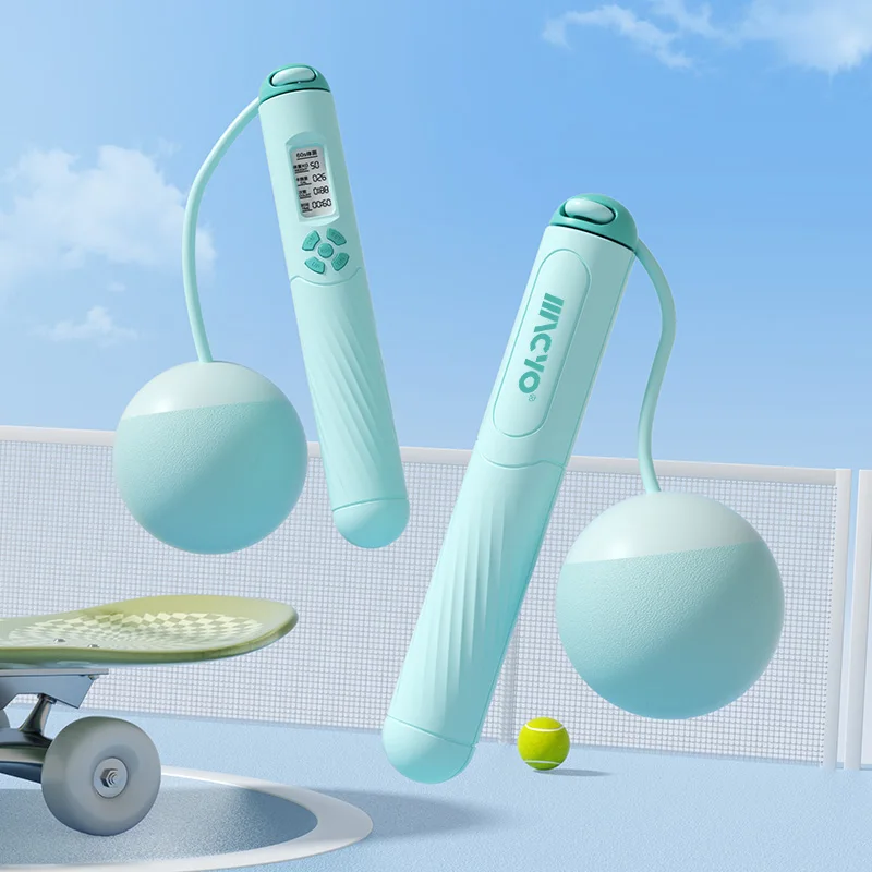 Macyo new arrivals adjustable electronic weighted speed cordless smart jump rope digital skipping rope calorie counter