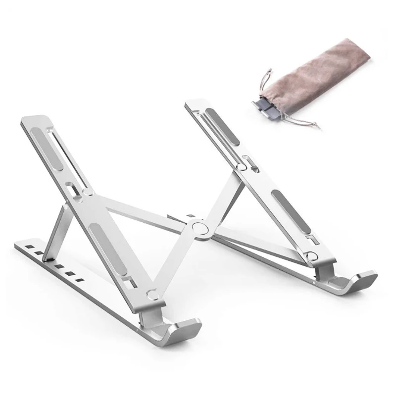 Aluminum laptop notebook stand folding desk support holder portable laptop stand adjustable