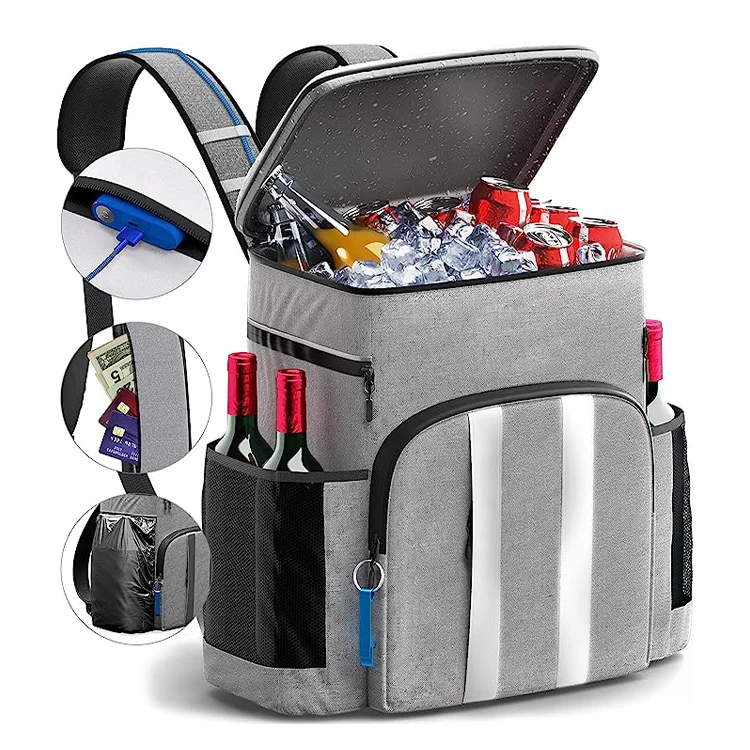 Factory Direct Supply Cooler Backpack Aluminum Foil Leak Proof Cooler Bag Cooler Backpack With Insulated Meal